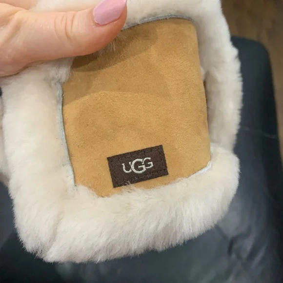 New Ugg Women’s Sheepskin Suede Headband Chestnut One Size - Picture 5 of 8